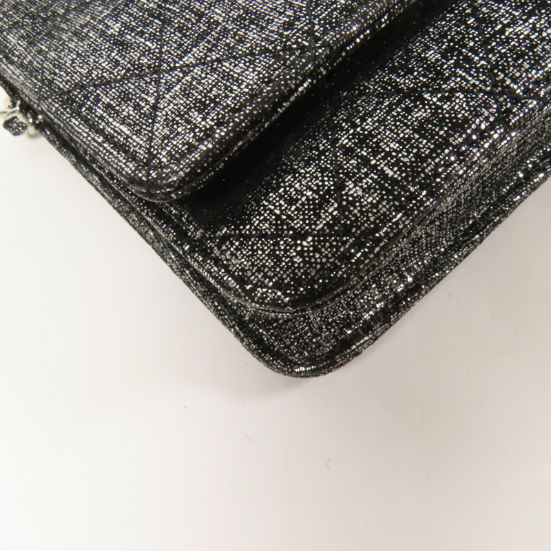 CHANEL 帆布WOC Wallet On Chain銀扣鏈帶肩背袋-11