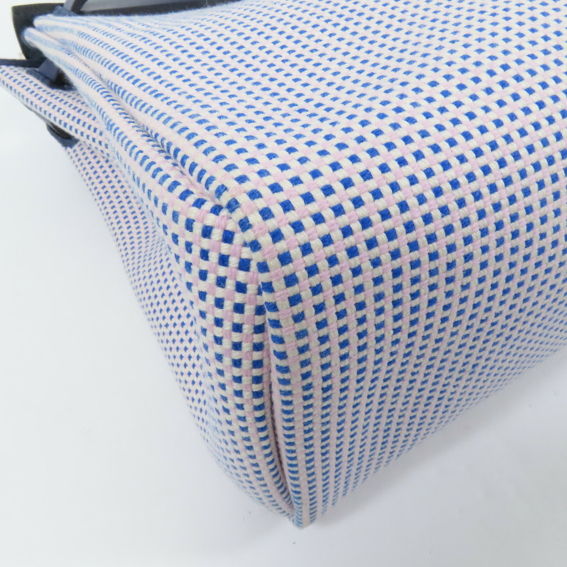 HERMES 帆布Herbag PM銀扣手挽肩背兩用袋Maue/Bleu-15