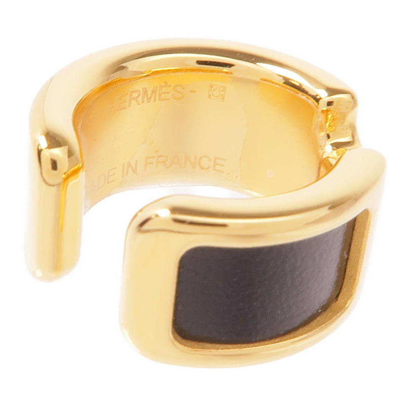 HERMES 金屬/牛皮皮革Olympe Ear Cuff耳夾-5