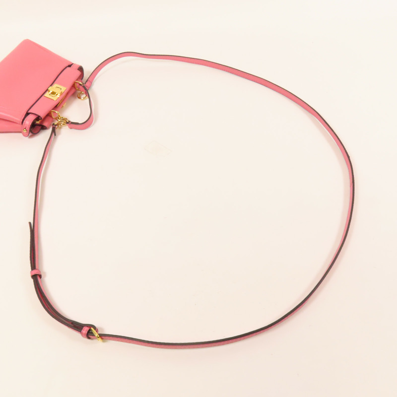 FENDI 牛皮皮革Micro Peekaboo金扣肩背袋-5