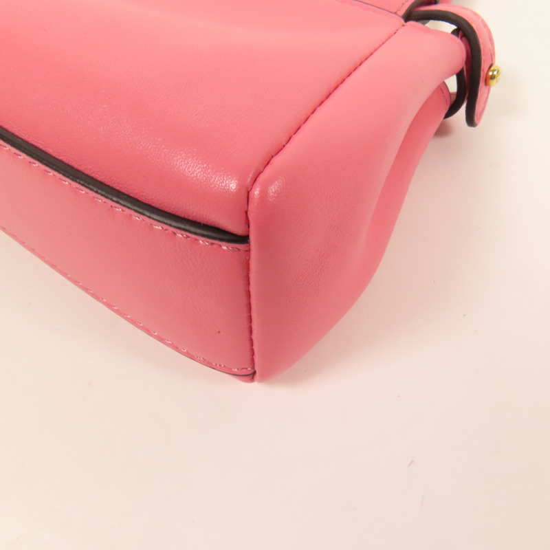 FENDI 牛皮皮革Micro Peekaboo金扣肩背袋-12