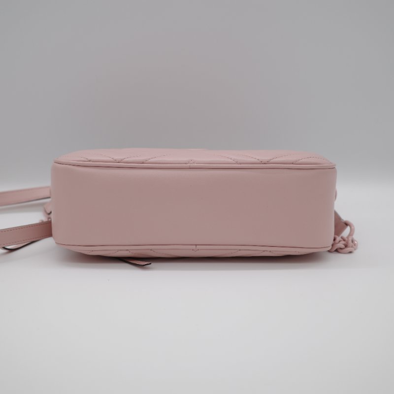 超級新🌟【 🇯🇵日本限量色🌸小編推薦 】Gucci 古馳 Marmont 全粉色 櫻花粉 牛皮 拉鍊 相機包-4