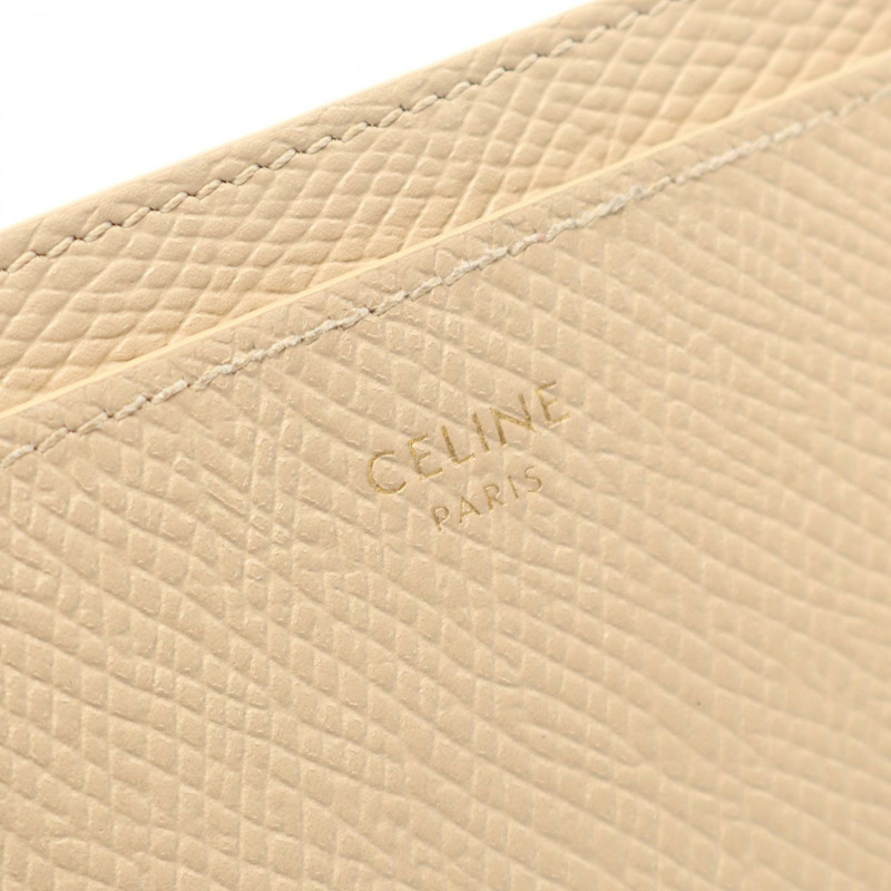 CELINE 卡包 10B703BEL 皮革 米色 二手 女士-3