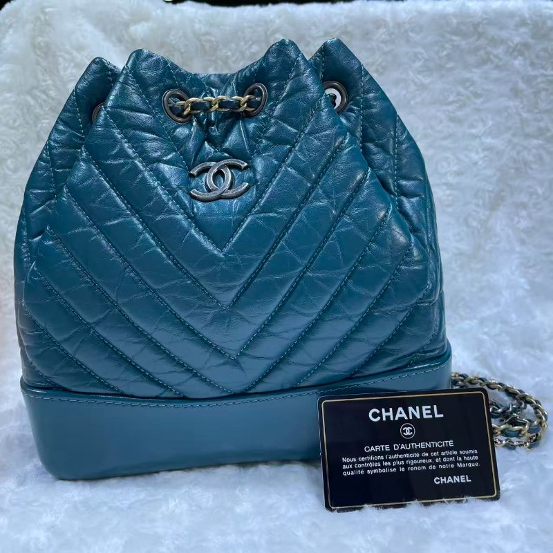 Chanel 流浪背包墨綠色-0