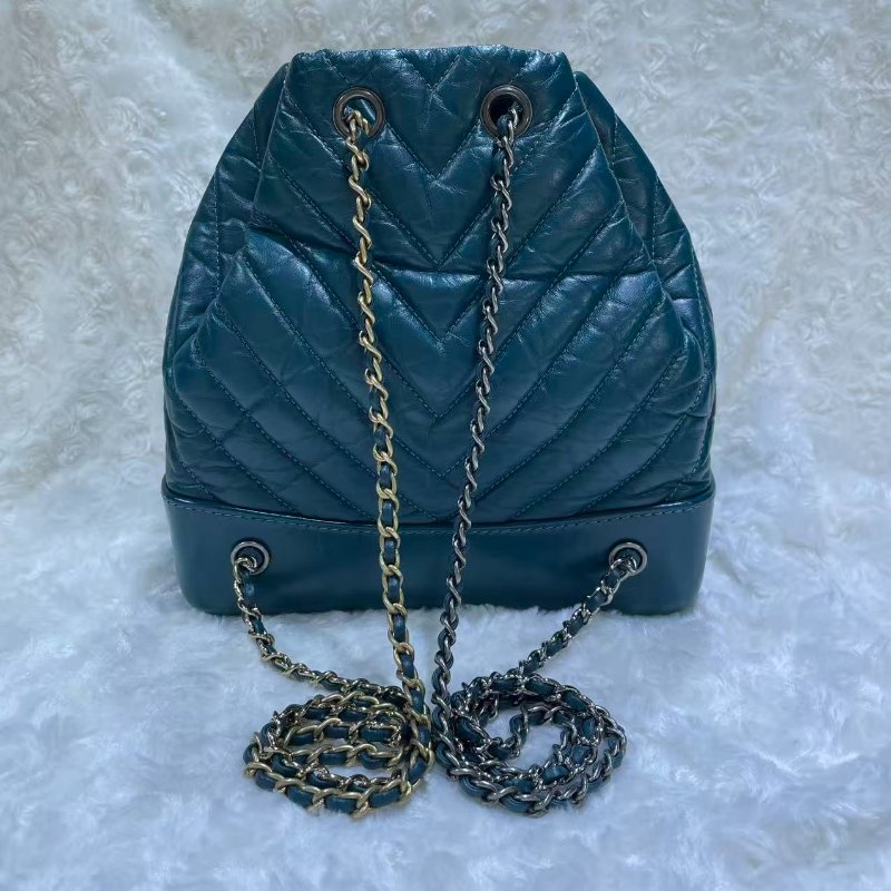 Chanel 流浪背包墨綠色-5