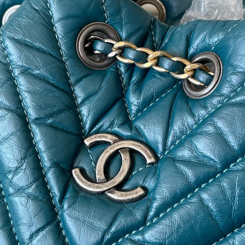 Chanel 流浪背包墨綠色-7
