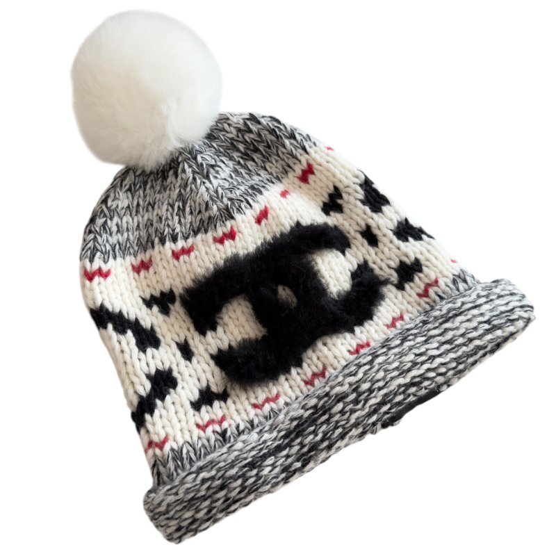 CHANEL CC 毛毛球 冷帽-3