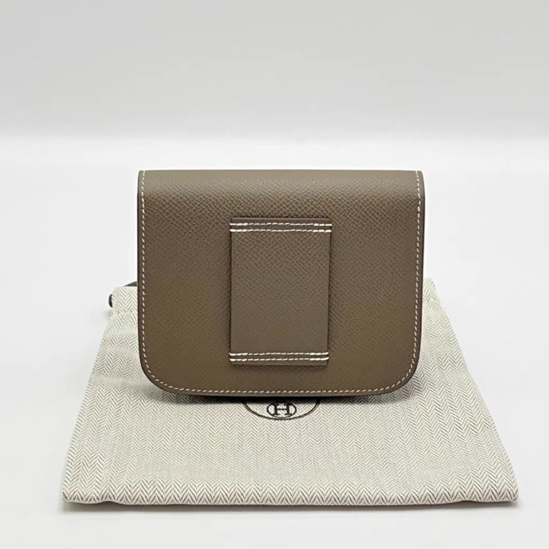 HERMES 大象灰銀扣康康slim二合一錢包12.5*10.3 全新閒置配件盒子塵袋吊牌-1