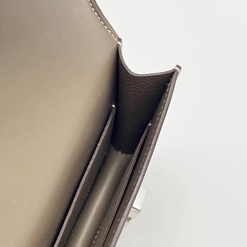 HERMES 大象灰銀扣康康slim二合一錢包12.5*10.3 全新閒置配件盒子塵袋吊牌-2