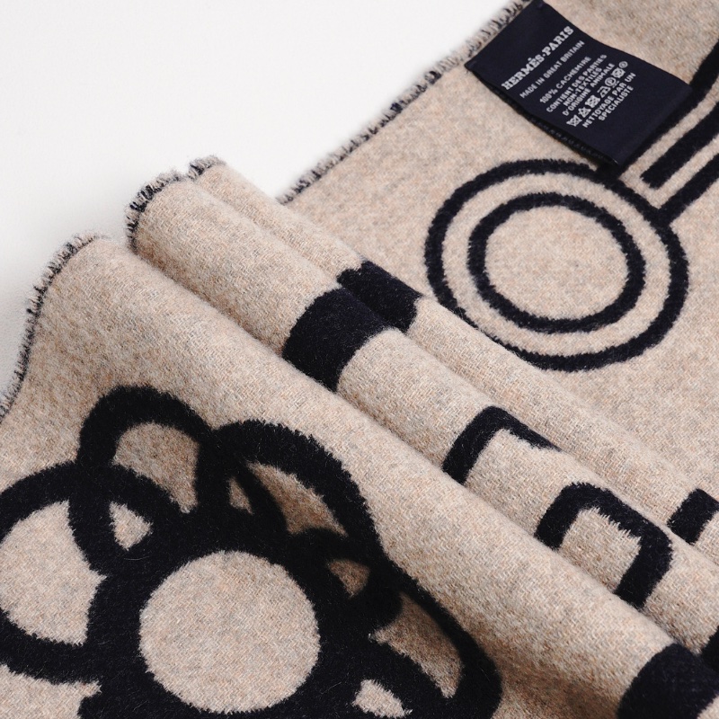 Hermes Casaque Porte-Clefs 喀什米爾圍巾 深藍色-4