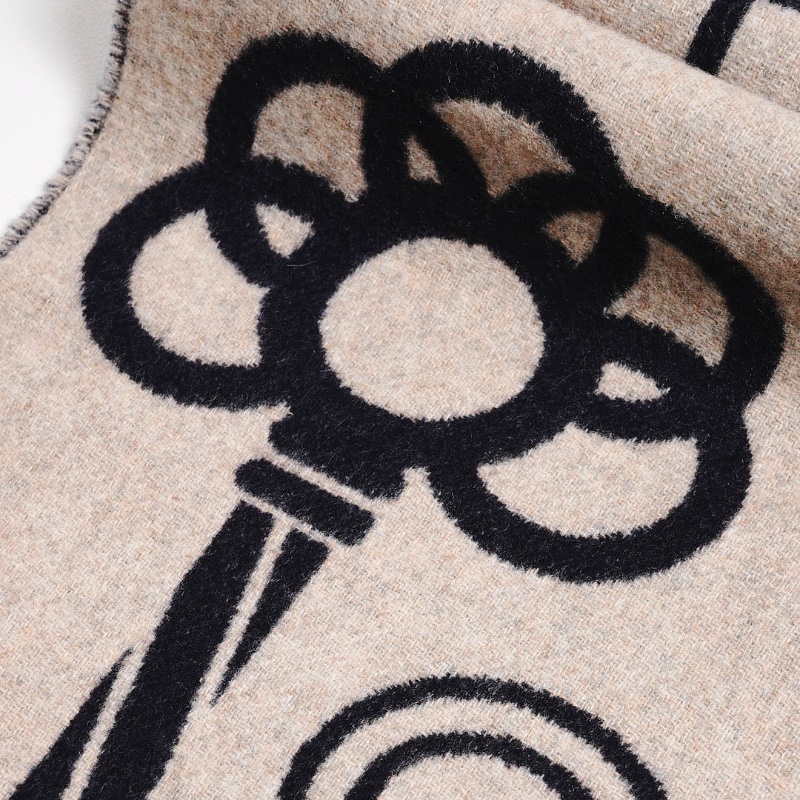 Hermes Casaque Porte-Clefs 喀什米爾圍巾 深藍色-5