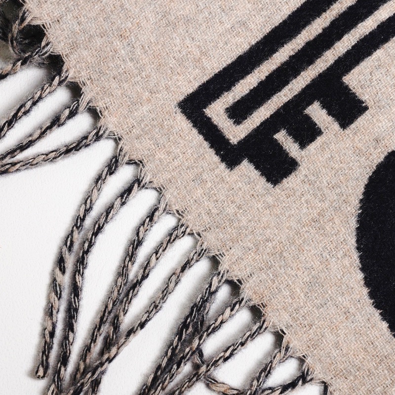 Hermes Casaque Porte-Clefs 喀什米爾圍巾 深藍色-6