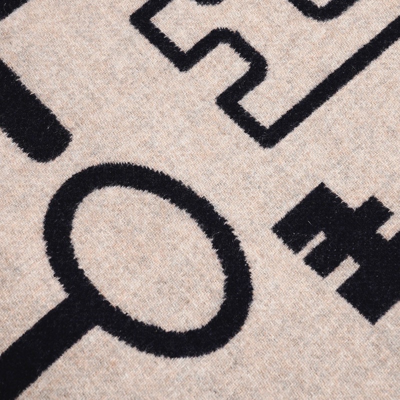 Hermes Casaque Porte-Clefs 喀什米爾圍巾 深藍色-9