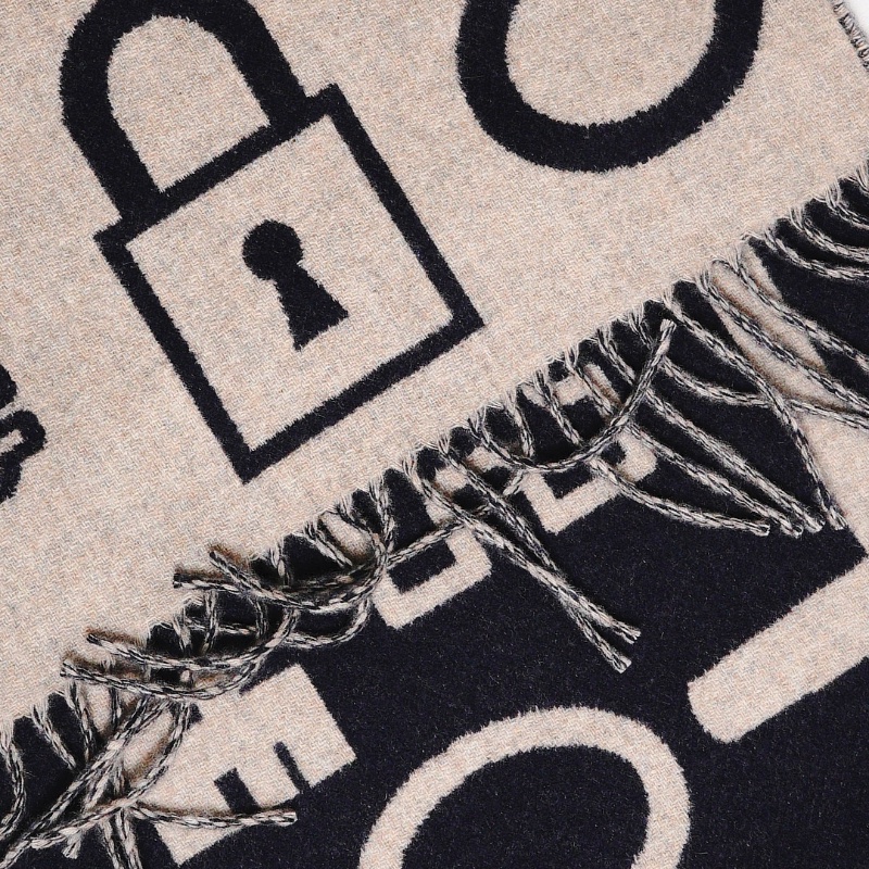 Hermes Casaque Porte-Clefs 喀什米爾圍巾 深藍色-15