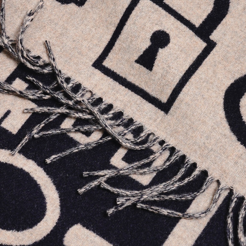 Hermes Casaque Porte-Clefs 喀什米爾圍巾 深藍色-20