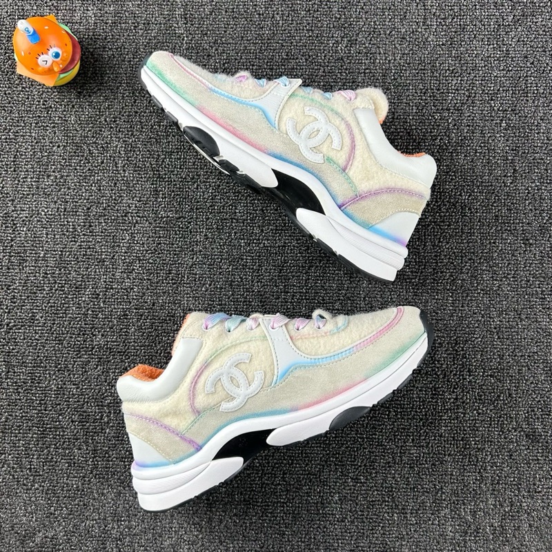 Chanel香奈兒絨面彩色運動鞋 尺碼：37-3