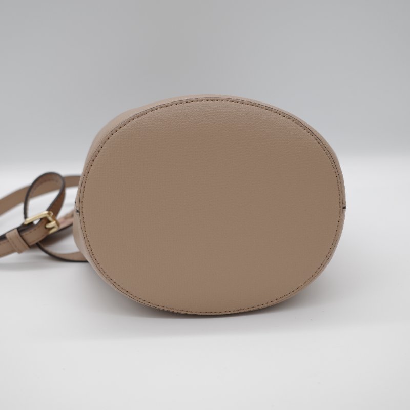 Burberry 博柏利 牛皮 卡其色 經典格紋 水桶包 單肩包 斜挎包-5