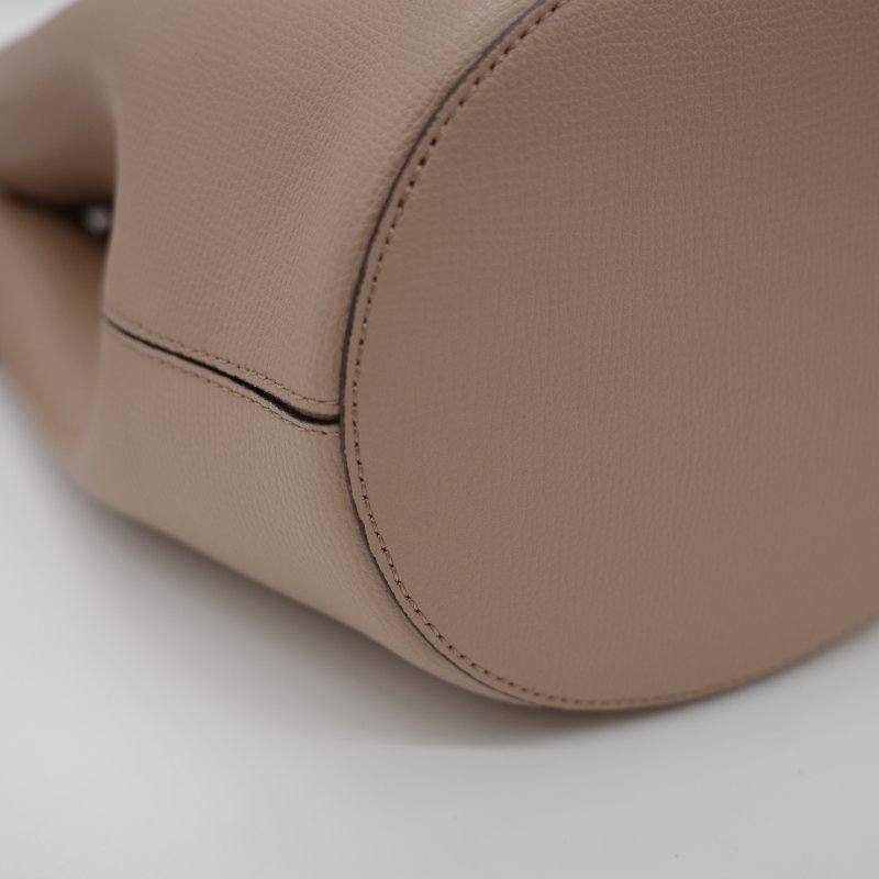 Burberry 博柏利 牛皮 卡其色 經典格紋 水桶包 單肩包 斜挎包-6