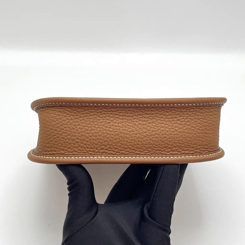 HERMES 金棕銀 mini伊芙琳肩背斜背包18*19.5*5.5 98新配件盒子塵袋購證-4