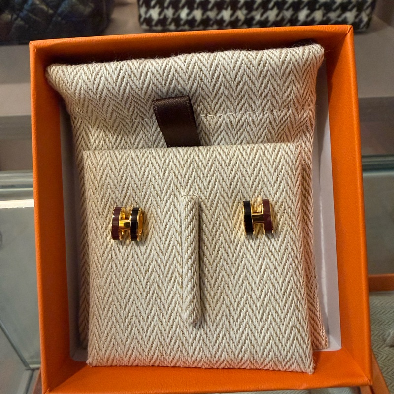 Hermes Mini Pop H earrings 拼色耳環-0