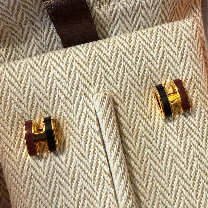 Hermes Mini Pop H earrings 拼色耳環-1