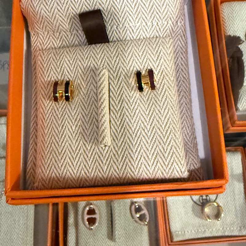 Hermes Mini Pop H earrings 拼色耳環-3