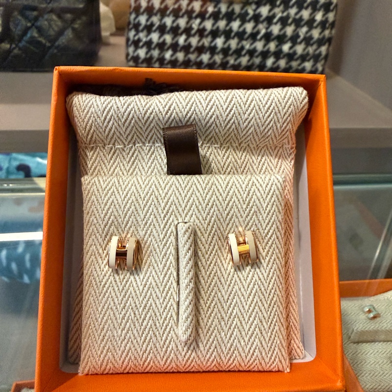 Hermes Mini Pop H earrings 拼色耳環-0