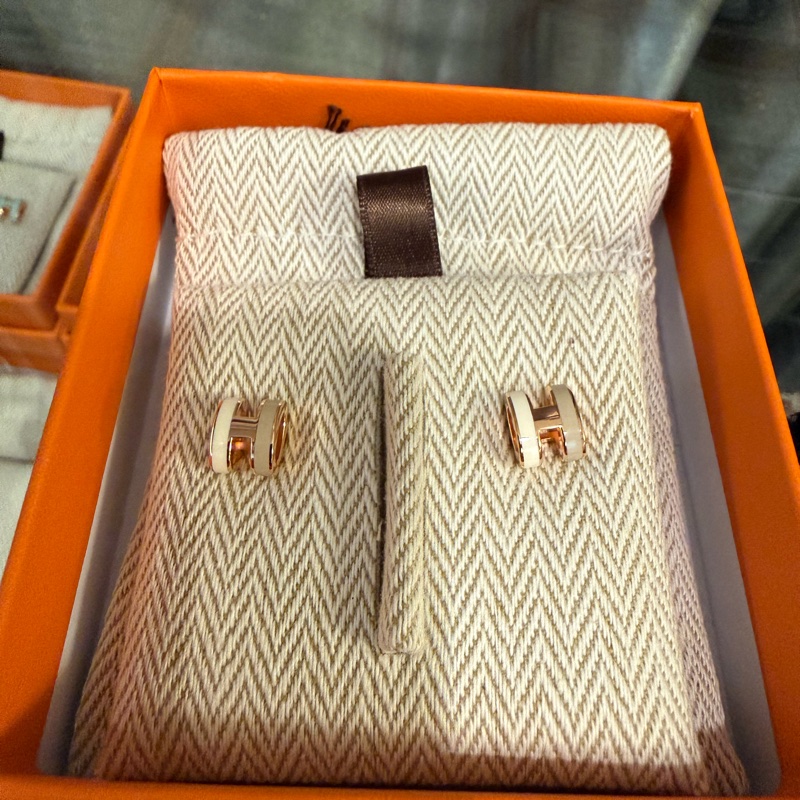 Hermes Mini Pop H earrings 拼色耳環-1