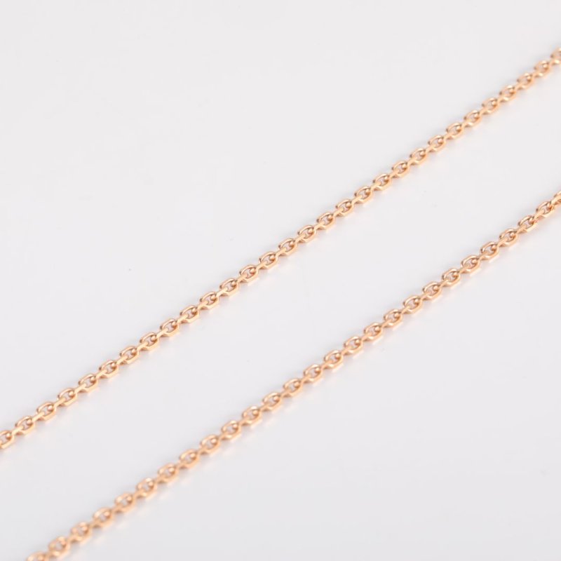 Van Cleef & Arpels VintageAlhambra中號單花項鏈新扣18K玫瑰金/灰貝母項鏈玫瑰金項鍊-3