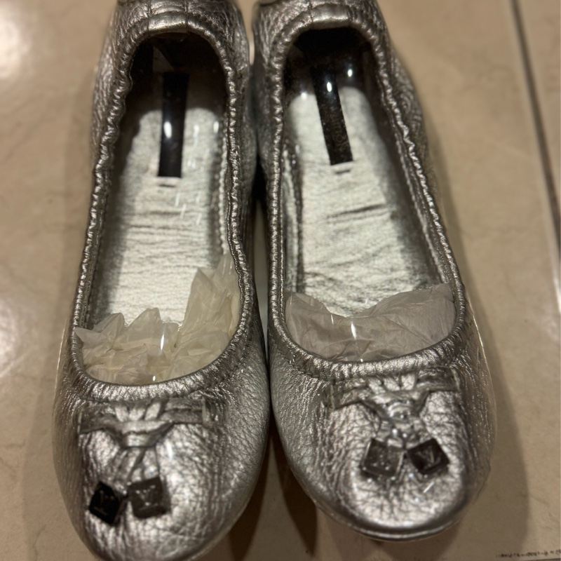 *LOUIS VUITTON 路易威登 銀色芭蕾舞鞋36-6