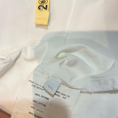 《新歡舊愛》正品Miu Miu 白色八分袖造型休閒上衣S-2