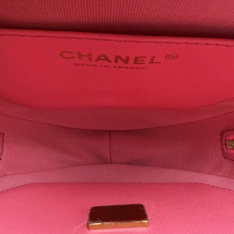 CHANEL 22S粉色愛心大號肩背斜背包18*16.5*5.5 99新配件塵袋-7