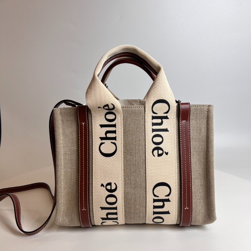 全新品 CHLOE 棕色 WOODY 小號-1