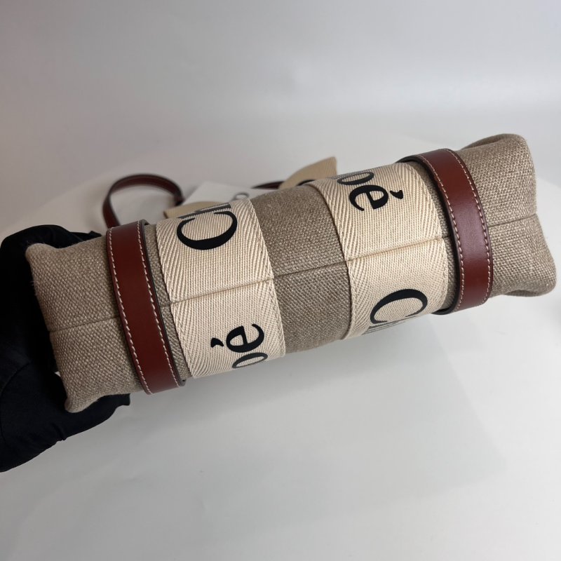 全新品 CHLOE 棕色 WOODY 小號-4