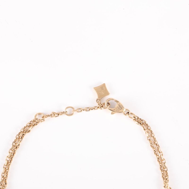 LOUIS VUITTON 18K黃金黃金LVEMPREINTE四葉草鏤空手鏈18K金18K手鍊／手環-1