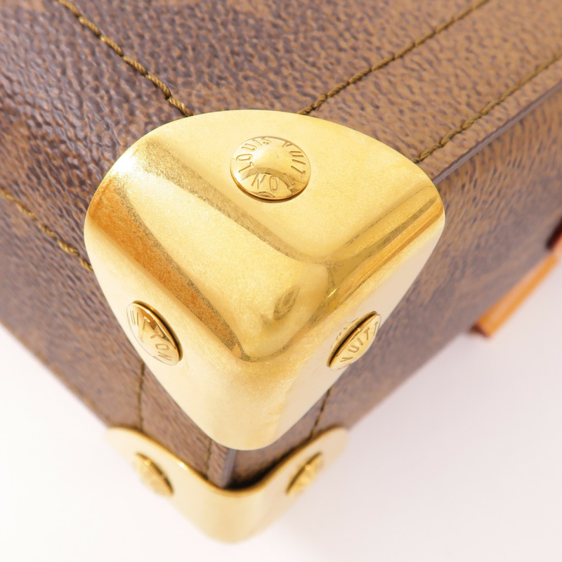LOUIS VUITTON Monogram Dust Soul Trunk金扣手挽肩背兩用袋-9