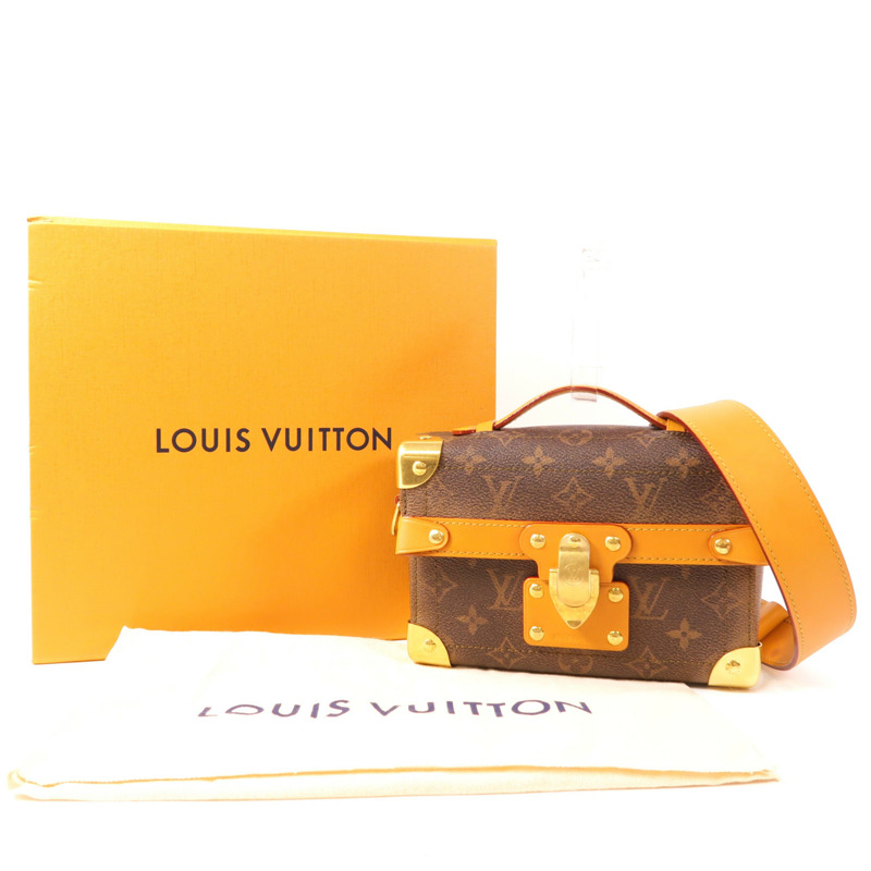 LOUIS VUITTON Monogram Dust Soul Trunk金扣手挽肩背兩用袋-11