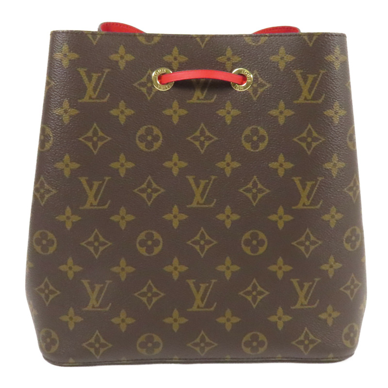 LOUIS VUITTON Monogram Neo Noe Bucket Bag金扣肩背袋Coquelicot-1