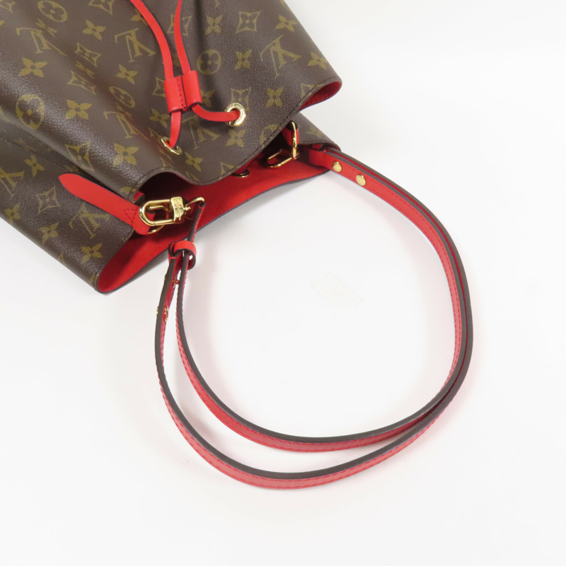 LOUIS VUITTON Monogram Neo Noe Bucket Bag金扣肩背袋Coquelicot-4