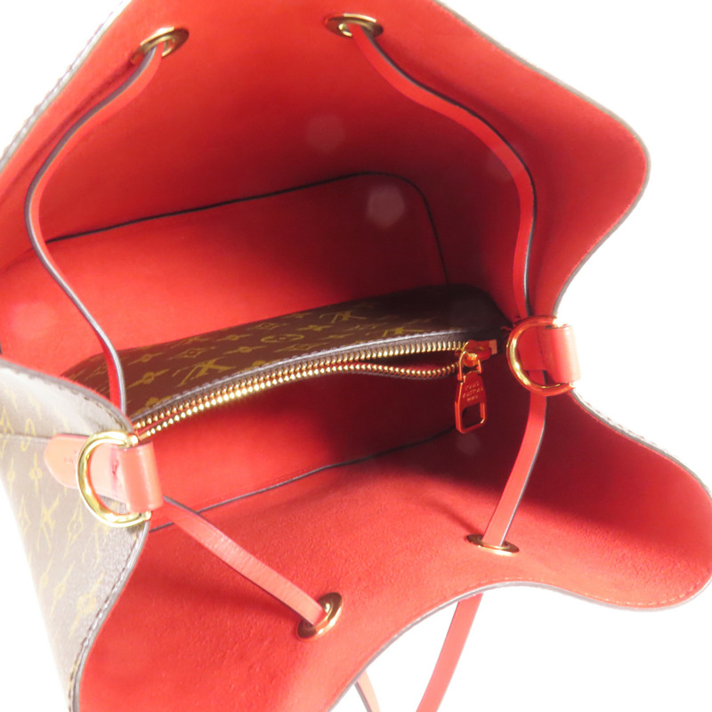 LOUIS VUITTON Monogram Neo Noe Bucket Bag金扣肩背袋Coquelicot-5