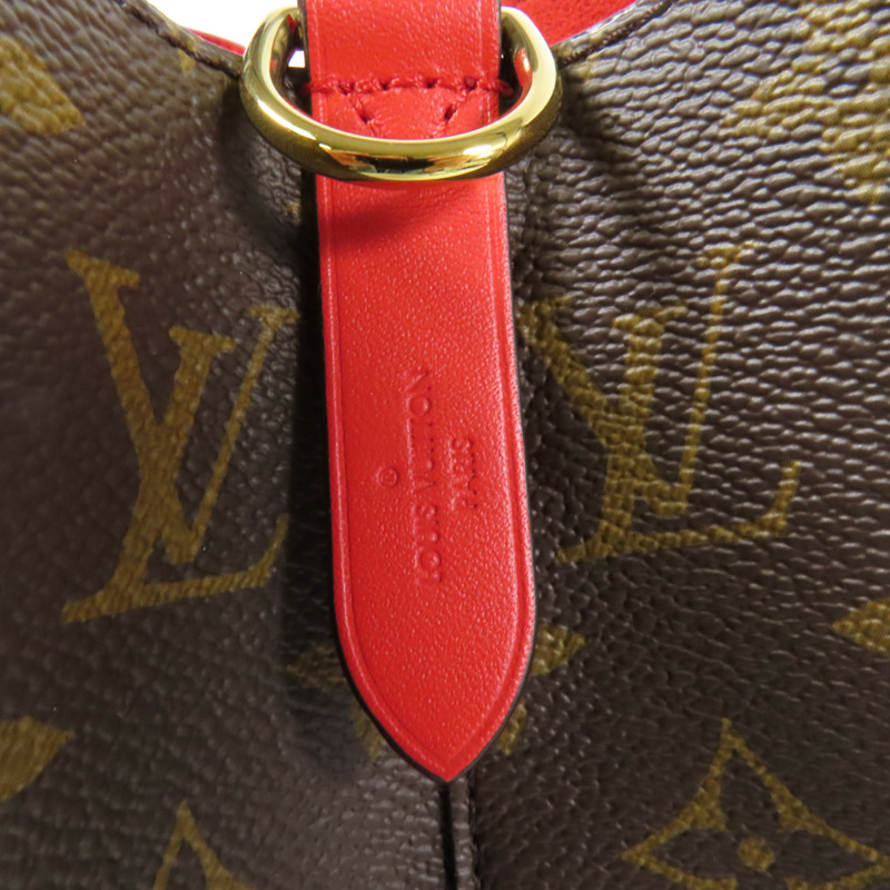 LOUIS VUITTON Monogram Neo Noe Bucket Bag金扣肩背袋Coquelicot-7