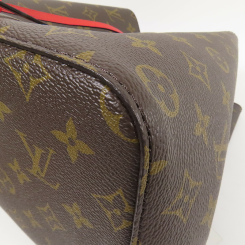 LOUIS VUITTON Monogram Neo Noe Bucket Bag金扣肩背袋Coquelicot-10