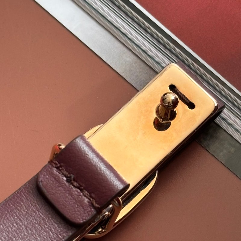 ::Salvatore Ferragamo:: 經典蝴蝶結飾 酒紅色皮革 腰帶 皮帶 女生 細版皮帶-6