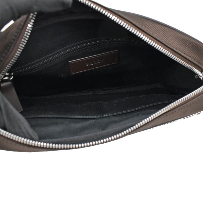 【門市全新現貨】BALLY THAREK 經典紅白條紋帆布斜背包相機包(附原廠防塵袋)-2