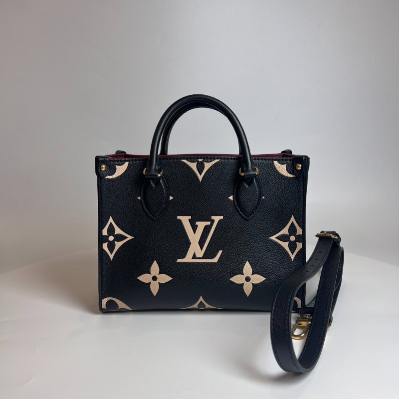 LV M45659/晶片款 ONTHEGO PM 黑壓紋托特包-0