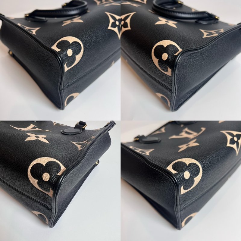 LV M45659/晶片款 ONTHEGO PM 黑壓紋托特包-10