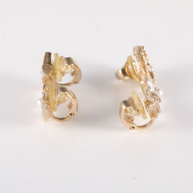 CHANEL 合金19K羽毛耳環耳環-2