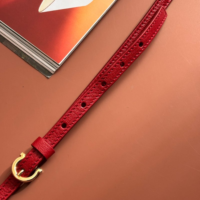 ::Salvatore Ferragamo::Gancini Rosso 22 C246 女士皮革相機包 斜背包 側背包-15