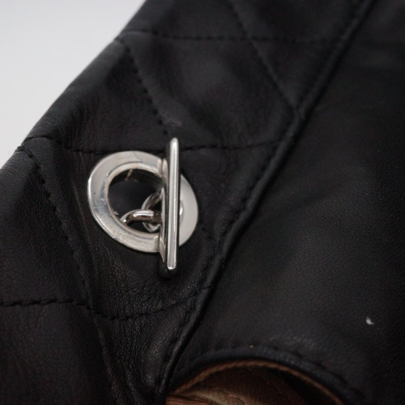 【超級帥氣🕶通勤必備】Chanel 香奈兒 黑色羊皮 菱格紋 托特包 單肩包 電腦包-12