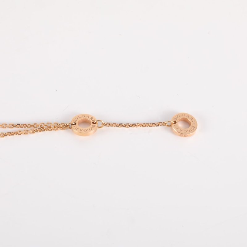 BVLGARI DIVASDREAM白母貝18K金小扇子手鏈18K玫瑰金/白貝母S-M碼玫瑰金手鍊／手環-3